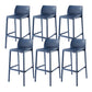 Contemporary Low Back Indoor Plastic Armless Bar Stool with Footrest Navy 6 Piece Set Bar Stool(30"H) Clearhalo 'Bar Furniture' 'Bar Stools' 'bar_stools' 'furn' 'furn_bar_stools' 'Furniture' 'Kitchen & Dining Furniture' 7650679