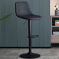 Modern Style Adjustable Backrest Counter Stool with Leather Cushion and Metal Base