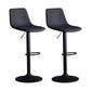 Modern Style Adjustable Backrest Counter Stool with Leather Cushion and Metal Base