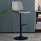 Modern Style Adjustable Backrest Counter Stool with Leather Cushion and Metal Base