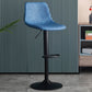 Modern Style Adjustable Backrest Counter Stool with Leather Cushion and Metal Base
