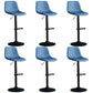 Modern Style Adjustable Backrest Counter Stool with Leather Cushion and Metal Base