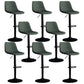 Modern Style Adjustable Backrest Counter Stool with Leather Cushion and Metal Base