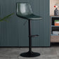 Modern Style Adjustable Backrest Counter Stool with Leather Cushion and Metal Base