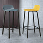 Contemporary Indoor Low Back Armless Bar Stools with Metal Legs