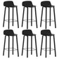 Contemporary Indoor Low Back Armless Bar Stools with Metal Legs
