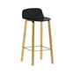 Contemporary Indoor Low Back Armless Bar Stools with Metal Legs