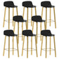 Contemporary Indoor Low Back Armless Bar Stools with Metal Legs