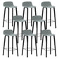 Contemporary Indoor Low Back Armless Bar Stools with Metal Legs