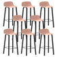 Contemporary Indoor Low Back Armless Bar Stools with Metal Legs