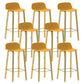 Contemporary Indoor Low Back Armless Bar Stools with Metal Legs
