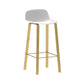 Contemporary Indoor Low Back Armless Bar Stools with Metal Legs