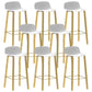 Contemporary Indoor Low Back Armless Bar Stools with Metal Legs