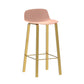 Contemporary Indoor Low Back Armless Bar Stools with Metal Legs