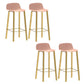 Contemporary Indoor Low Back Armless Bar Stools with Metal Legs