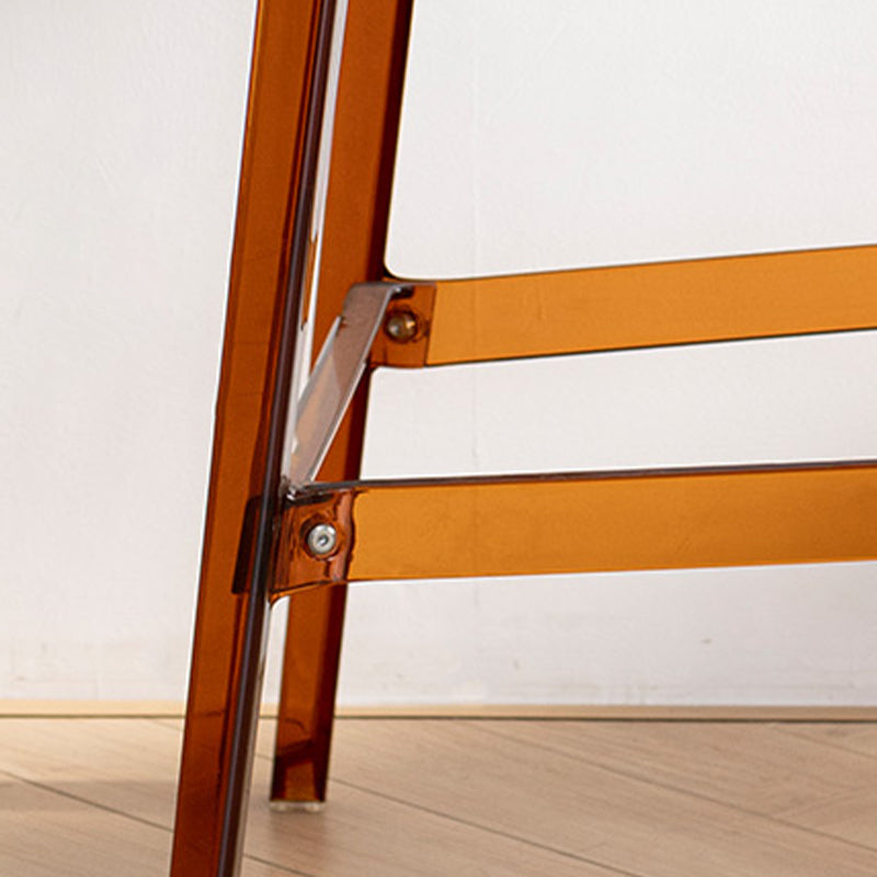 Contemporary Acrylic Low Back Armless Bar Stools with Footrest