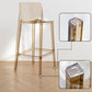 Contemporary Acrylic Low Back Armless Bar Stools with Footrest