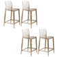 Contemporary Acrylic Low Back Armless Bar Stools with Footrest