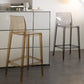 Contemporary Acrylic Low Back Armless Bar Stools with Footrest