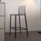 Contemporary Acrylic Low Back Armless Bar Stools with Footrest