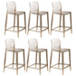Contemporary Acrylic Low Back Armless Bar Stools with Footrest