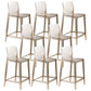 Contemporary Acrylic Low Back Armless Bar Stools with Footrest
