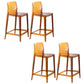 Contemporary Acrylic Low Back Armless Bar Stools with Footrest