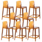 Contemporary Acrylic Low Back Armless Bar Stools with Footrest
