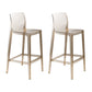 Contemporary Acrylic Low Back Armless Bar Stools with Footrest