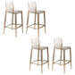 Contemporary Acrylic Low Back Armless Bar Stools with Footrest