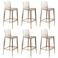 Contemporary Acrylic Low Back Armless Bar Stools with Footrest