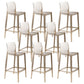 Contemporary Acrylic Low Back Armless Bar Stools with Footrest