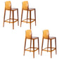 Contemporary Acrylic Low Back Armless Bar Stools with Footrest