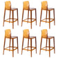 Contemporary Acrylic Low Back Armless Bar Stools with Footrest