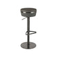 Modern Style Adjustable Armless Counter Stool with Leather Cushion