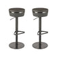 Modern Style Adjustable Armless Counter Stool with Leather Cushion
