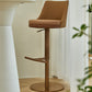 Modern Style Adjustable Armless Counter Stool with Leather Cushion