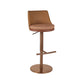 Modern Style Adjustable Armless Counter Stool with Leather Cushion