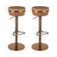 Modern Style Adjustable Armless Counter Stool with Leather Cushion