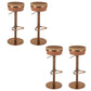 Modern Style Adjustable Armless Counter Stool with Leather Cushion