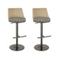 Modern Style Adjustable Armless Counter Stool with Leather Cushion