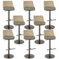 Modern Style Adjustable Armless Counter Stool with Leather Cushion