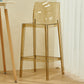Nordic Style Acrylic Backrest Counter High Stool with 4 Legs