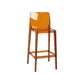 Nordic Style Acrylic Backrest Counter High Stool with 4 Legs