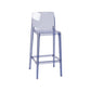 Nordic Style Acrylic Backrest Counter High Stool with 4 Legs