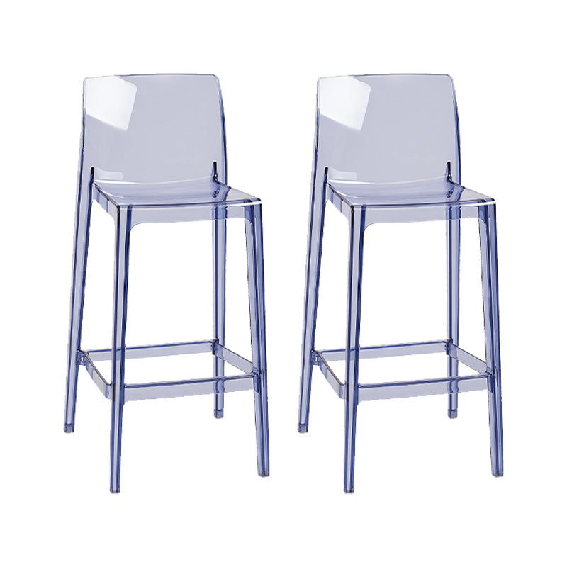 Nordic Style Acrylic Backrest Counter High Stool with 4 Legs