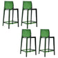 Nordic Style Acrylic Backrest Counter High Stool with 4 Legs