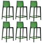 Nordic Style Acrylic Backrest Counter High Stool with 4 Legs