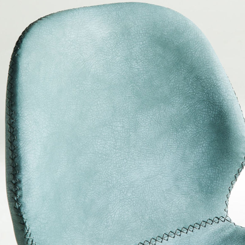 Taburete alto con respaldo de estilo moderno con cojín de cuero