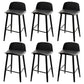 Contemporary Plastic Low Back Armless Bar Stools with Metal Base Black 6 Piece Set Clearhalo 'Bar Furniture' 'Bar Stools' 'bar_stools' 'furn' 'furn_bar_stools' 'Furniture' 'Kitchen & Dining Furniture' 7651241